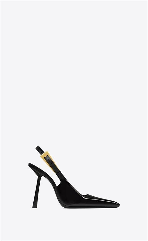 lee slingback ysl|lee patent leather slingbacks.